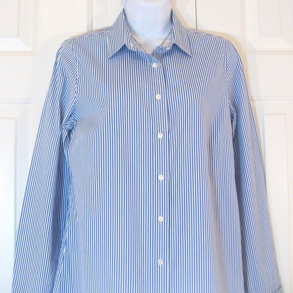 J. Crew |  Classic Pinstripe 'Stretch Perfect Shirt' - Picture 4 of 12